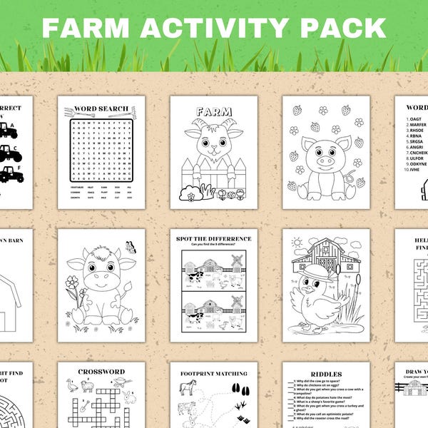 Chicken Activity Sheets - Etsy