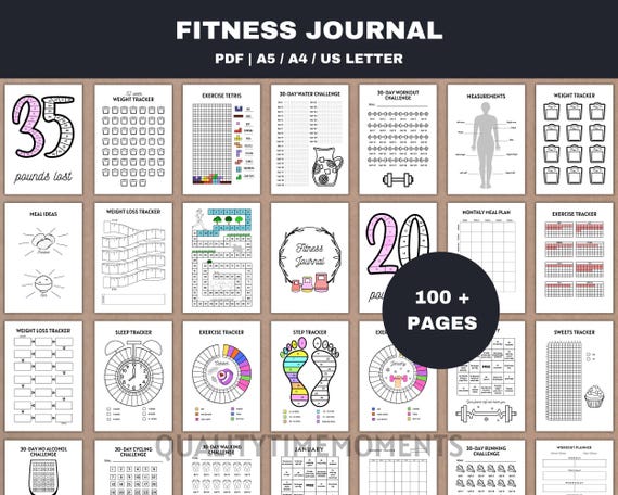 Fitness Journal Printable: Workout & Weight Loss Tracker PDF