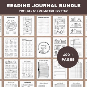 Diario di lettura Pagine di diario di lettura Tracker di lettura Bingo di libri Sfida di lettura Regalo per amanti dei libri per lettori Download digitale Regalo