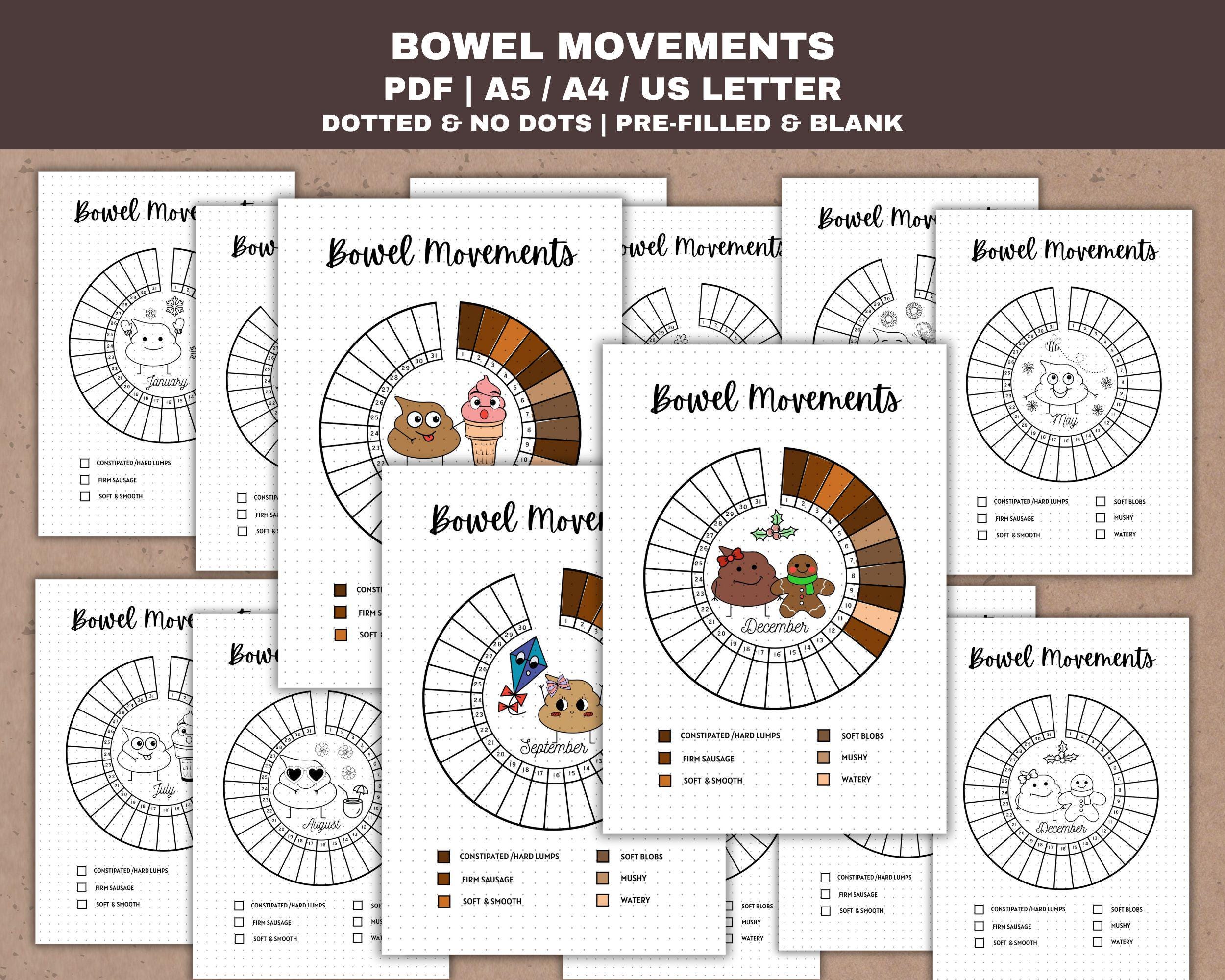 Poop Tracker Printable | Bowel Movement Log | IBS Tracker | Daily ...