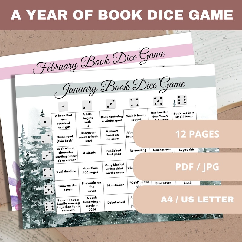 Tbr Sign Tbr Reading Dice - Etsy
