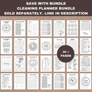 save money with cleaning planner bundle. Link in description