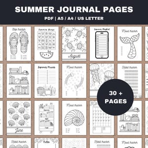 2025 Summer Journal Stampabile Pagine di pianificatore estivo Attività estive Elenco delle cose da fare estive Inserti di pianificatore PDF