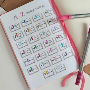 Reading Journal Printable – Book Tracker Pages, Reading Challenge PDF (Dotted) image 18