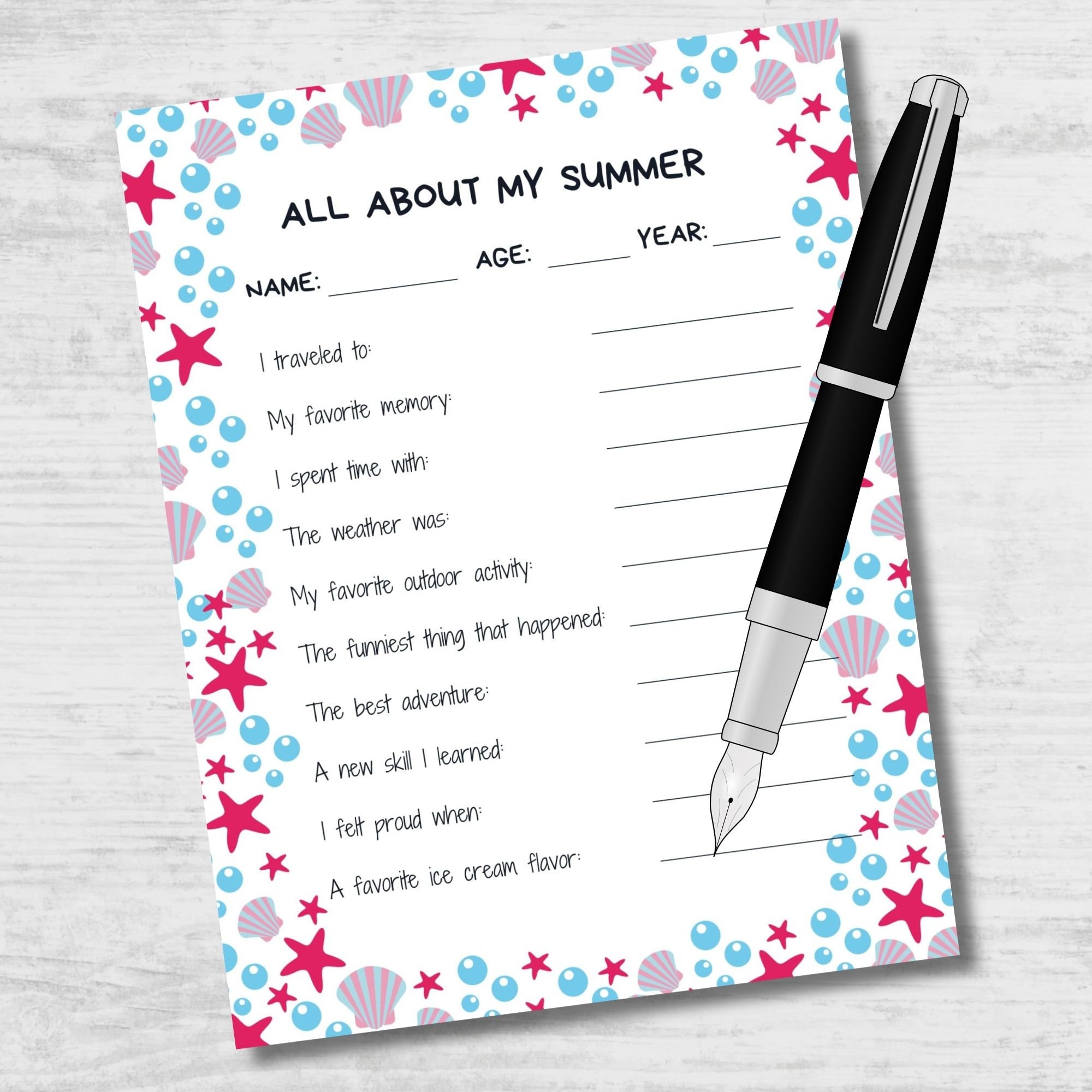 All About My Summer Holiday Worksheet Summer Memory Page All About My Summer Vacation Writing