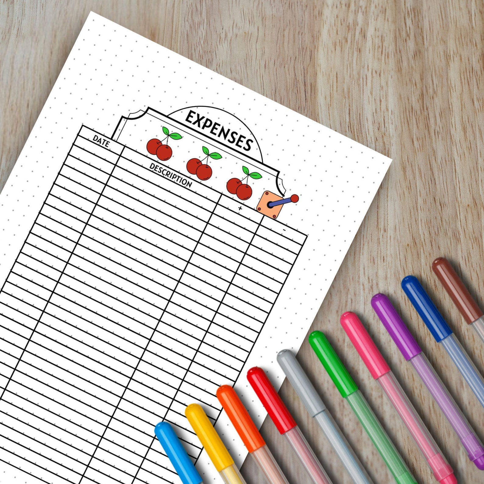 Slots Machine Income Report Expense Tracker Printable Slot Machine Monthly Expense Tracker Income ...
