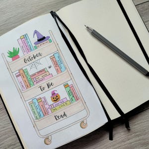 Reading Journal Printable – Book Tracker Pages, Reading Challenge PDF (Dotted) image 17