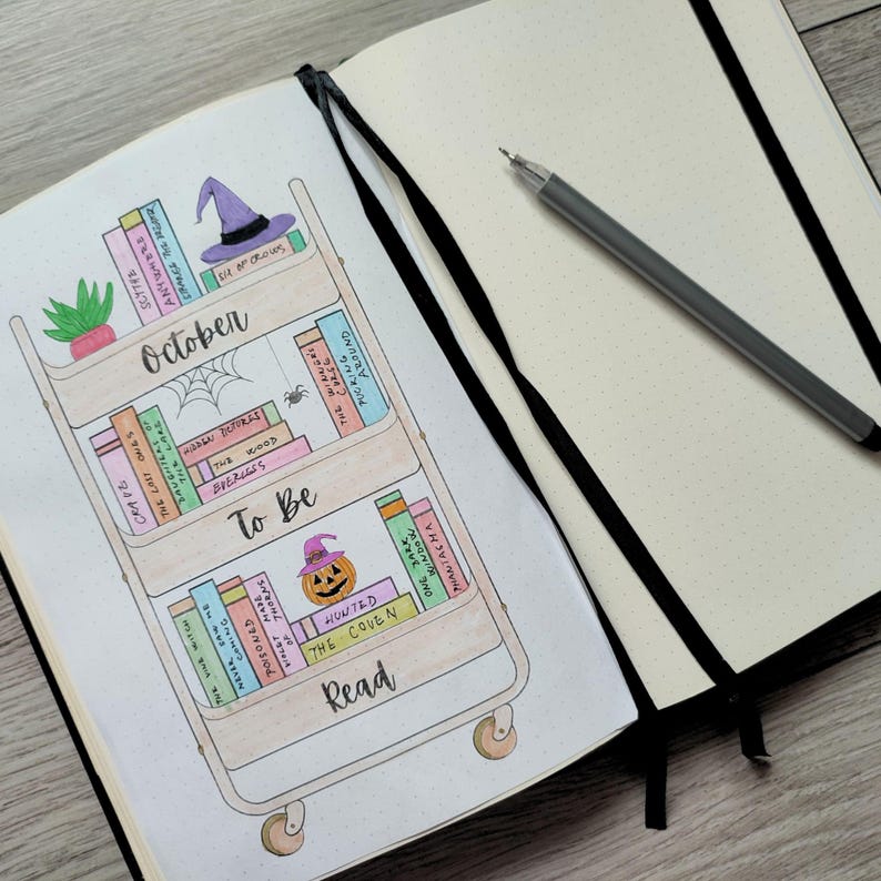 Reading Journal Printable – Book Tracker Pages, Reading Challenge PDF (Dotted) image 17
