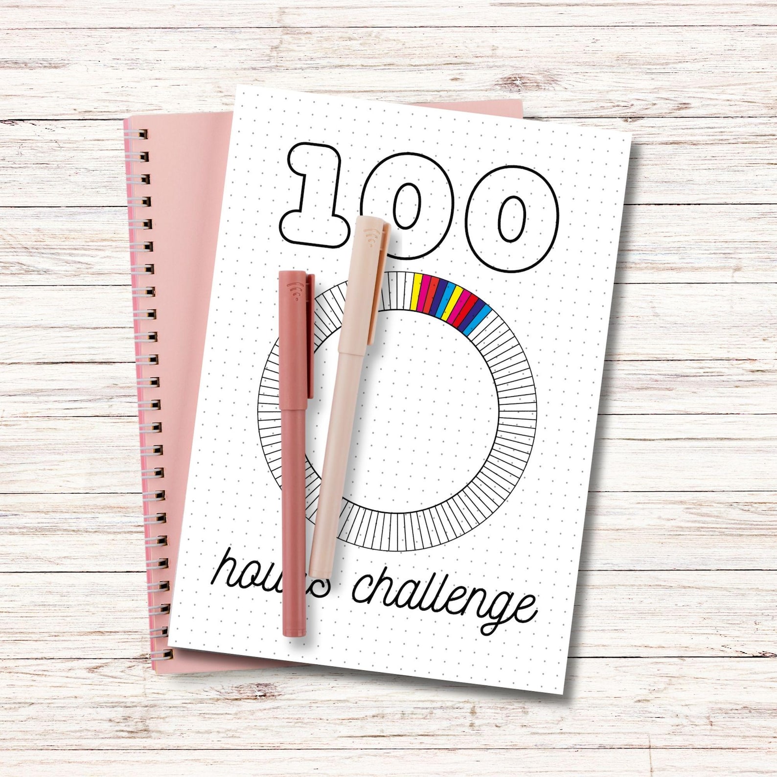 100 Hour Homework 100 Hours Challenge Tracker Printable Habit Tracker | Routine Planner ...