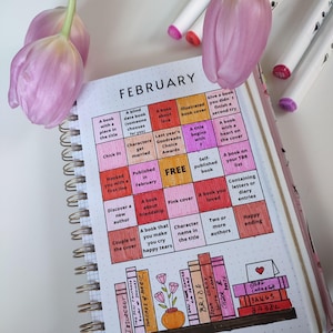 Reading Journal Printable – Book Tracker Pages, Reading Challenge PDF (Dotted) image 15