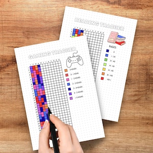 Year in Pixels Journal Pages Printable - Yearly Habit Tracker PDF ...