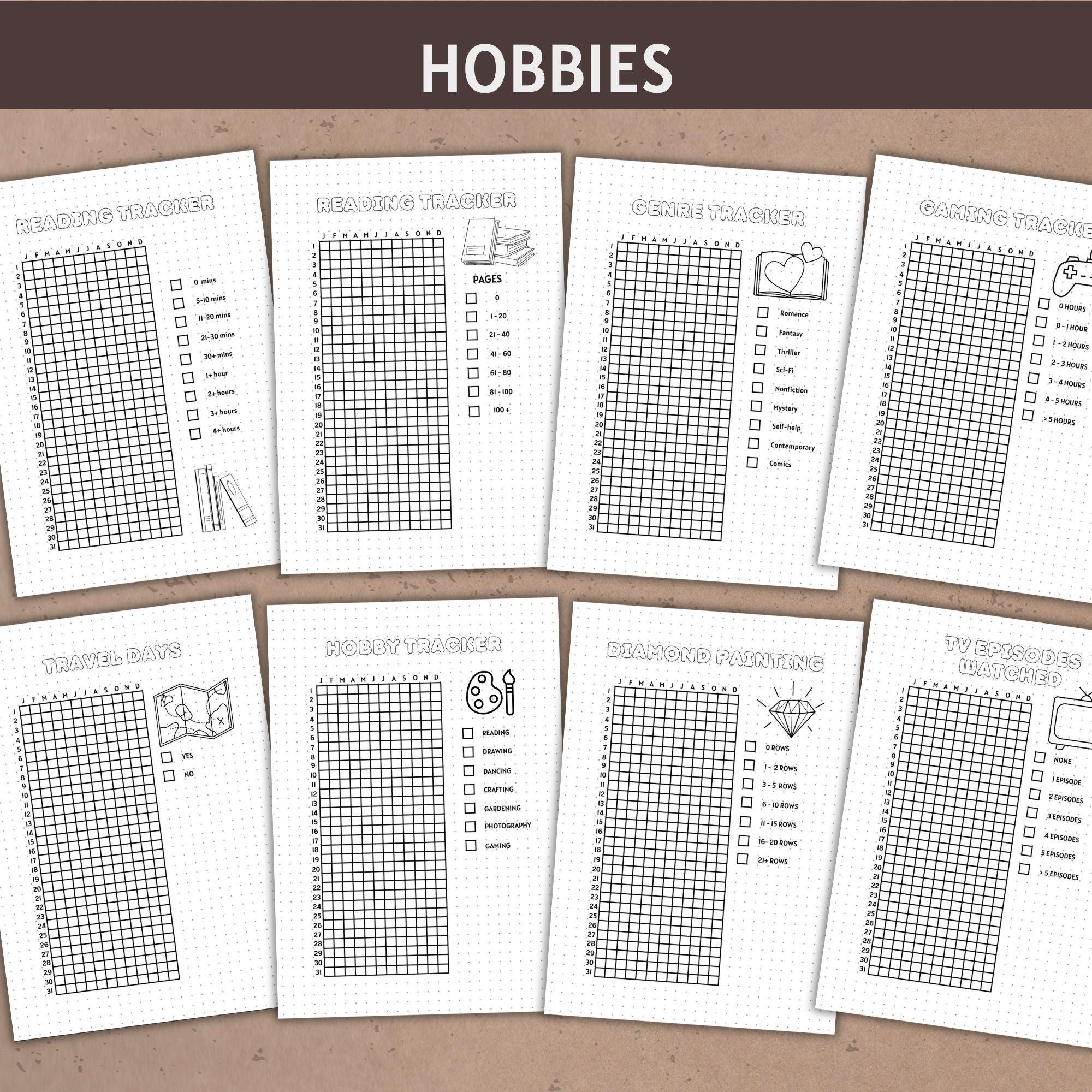 Year in Pixels Journal Pages Printable - Yearly Habit Tracker PDF ...