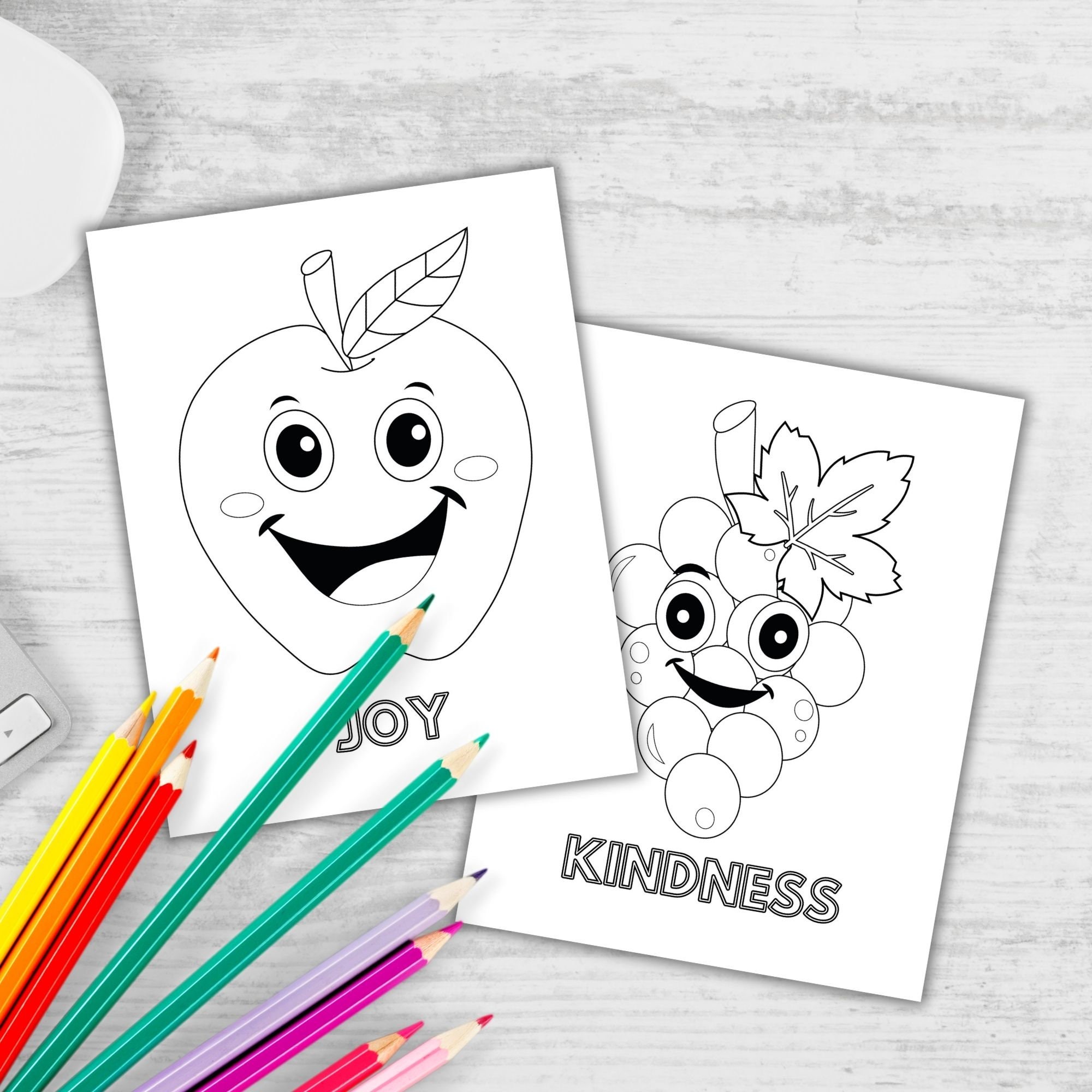 Fruit of the Spirit Coloring Pages Fruit of Holy Spirit Bible Verse