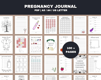 Pregnancy Journal Printable - Pregnancy Planner & Baby Memory Book PDF