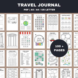 Reisetagebuch Druckbarer Urlaubsplaner Seiten Reiseplanung PDF