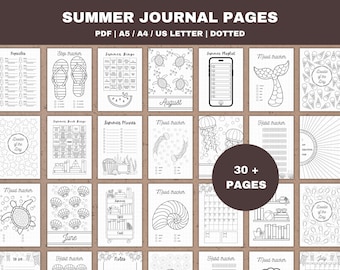 Summer Journal Pages Printable Summer Planner