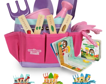 Kids Gardening Tools | Toddler Gardening Gift | Toddler Toys | Gardening Tools | Kids Garden Book | Kid Fun Kit | Gardening Tools for Kids