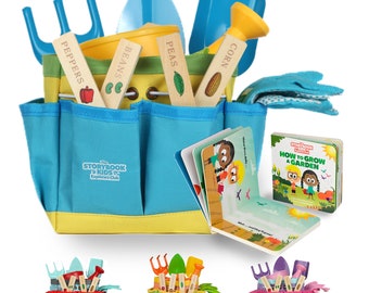 Kids Gardening Tools | Toddler Gardening Gift | Toddler Toys | Gardening Tools | Kids Garden Book | Kid Fun Kit | Gardening Tools for Kids