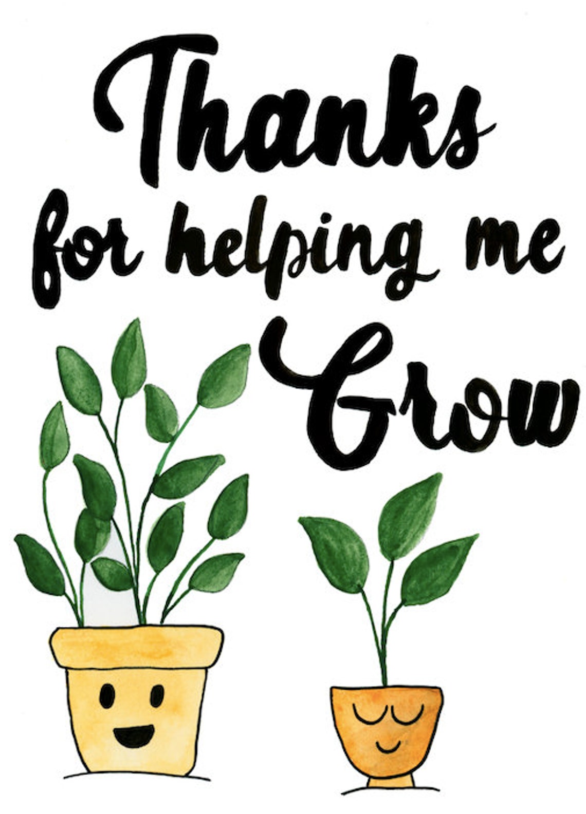Thank You For Helping Me Grow Card Teacher Appreciation Card Thank You Card Thank You Card Thank You For Helping Me Grow Card Teacher Appreciation Card Thank You Card Thank You Card