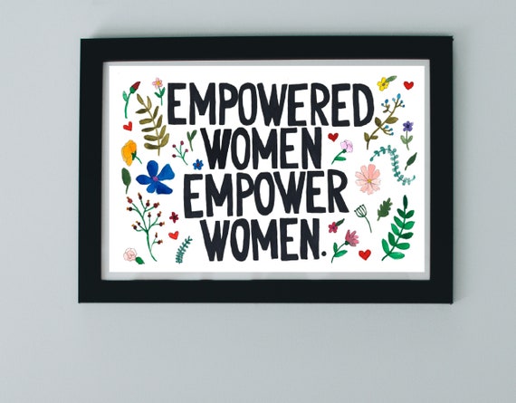 Empowered Women Empower Women, Watercolour Feminist Print, Feminist Art, International Women's Day Print, Watercolour Women's Day Print