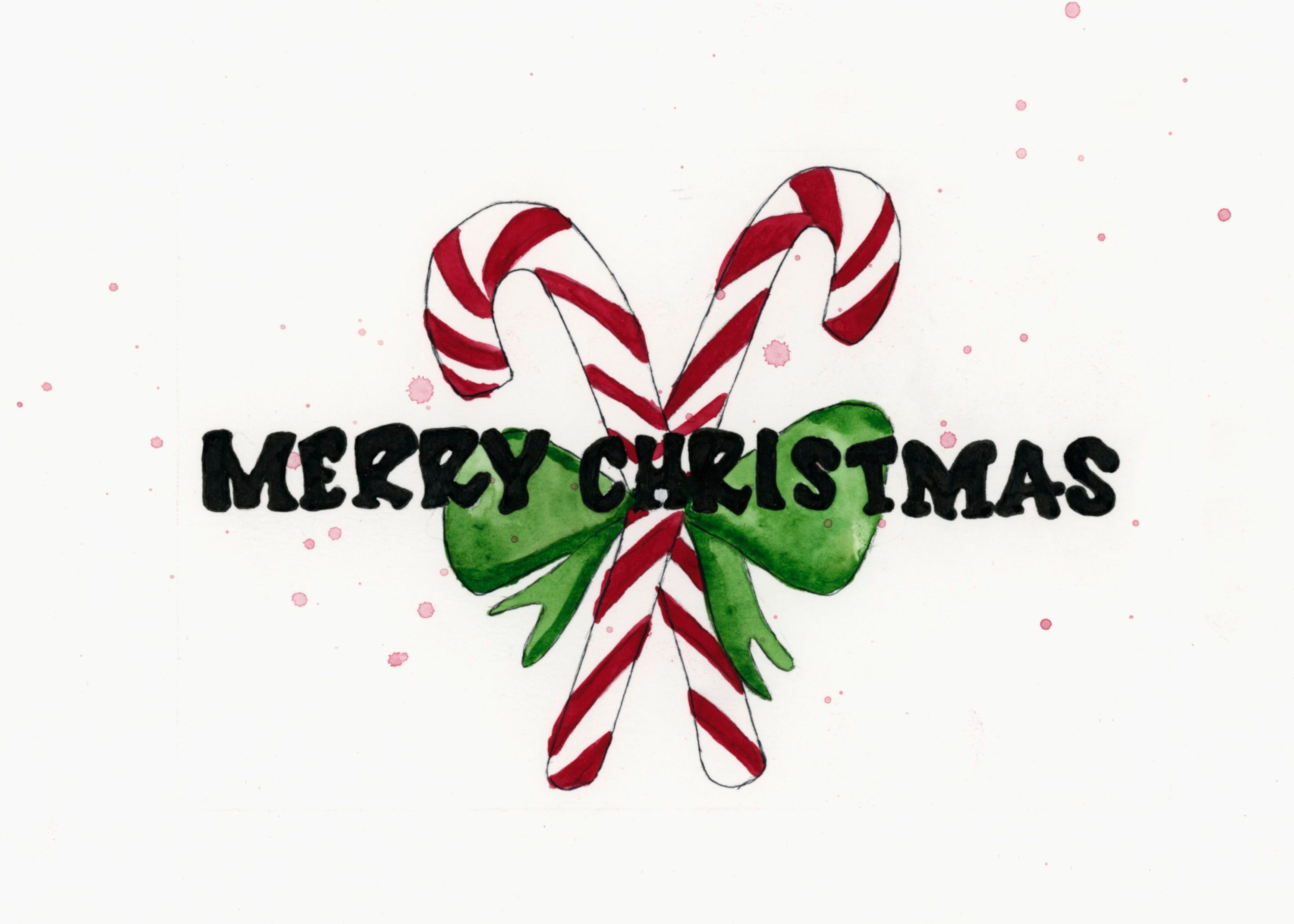 Candy Cane Christmas Card Christmas Gifts Handmade Etsy UK