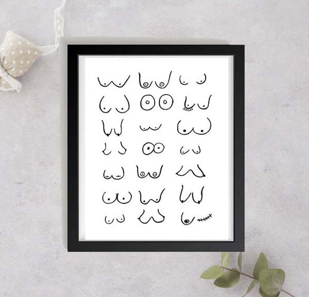 Boobs for days Art Print by Sketch and Paws