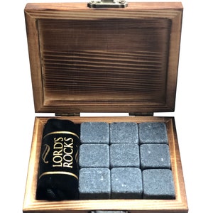 Lord&#39;s Rocks 11 Piece Whiskey Stones Gift Set