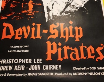 The Devil-Ship Pirates - Affiche originale de cinéma Quad de 1964 - Proche de l'état neuf