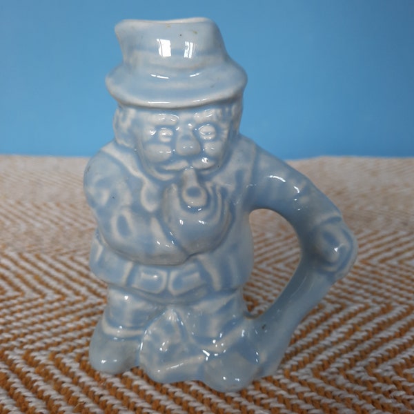 Rare Early Hornsea Pottery: Toby Jug (Man with Pipe and Walking Stick) from 1950