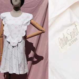 1980'S PAULA SWEET by the famous American designer, Unique Piece, Cotton Dress Size Small/35FR.