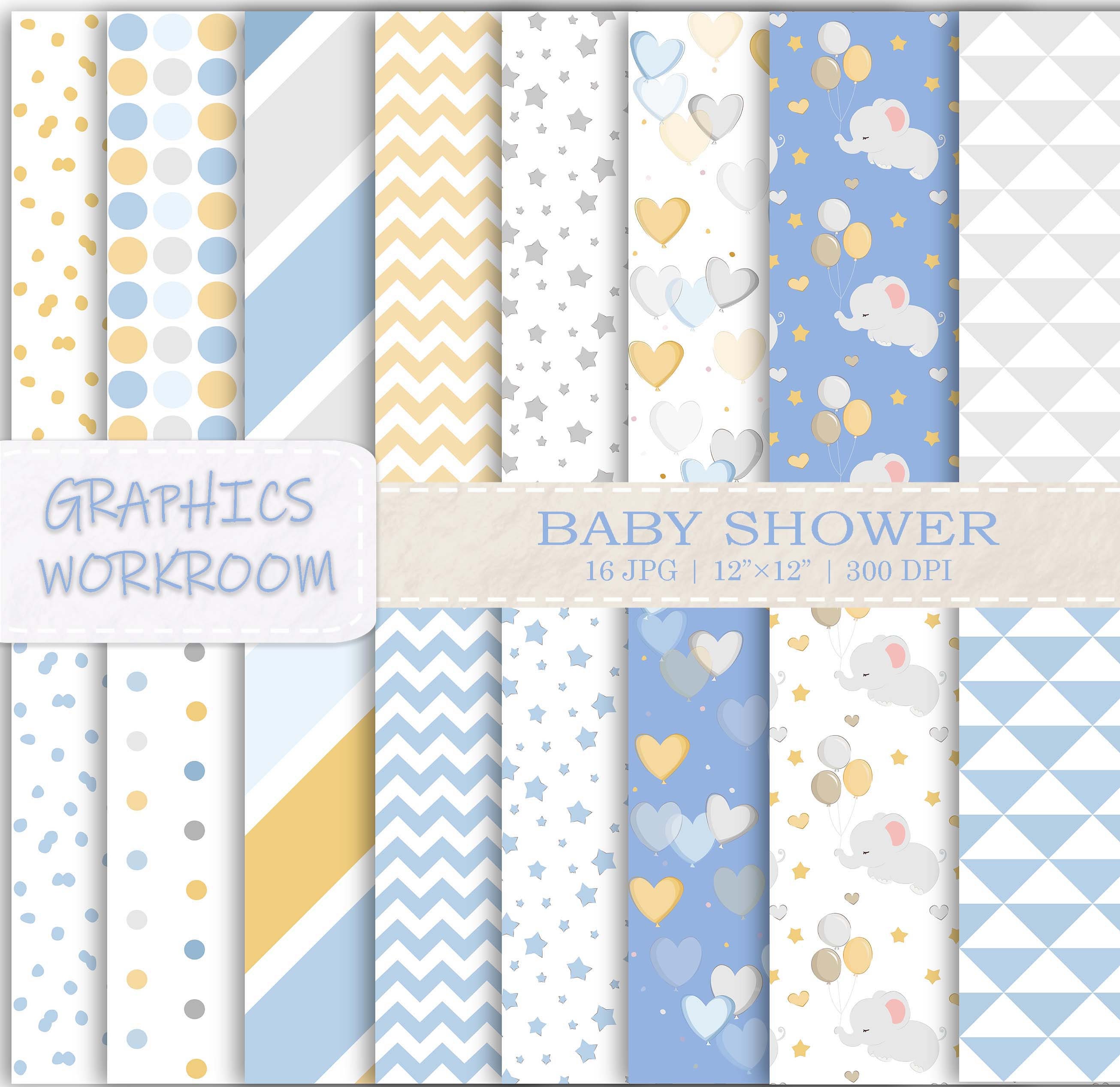Printable Baby Shower Scrapbook Paper