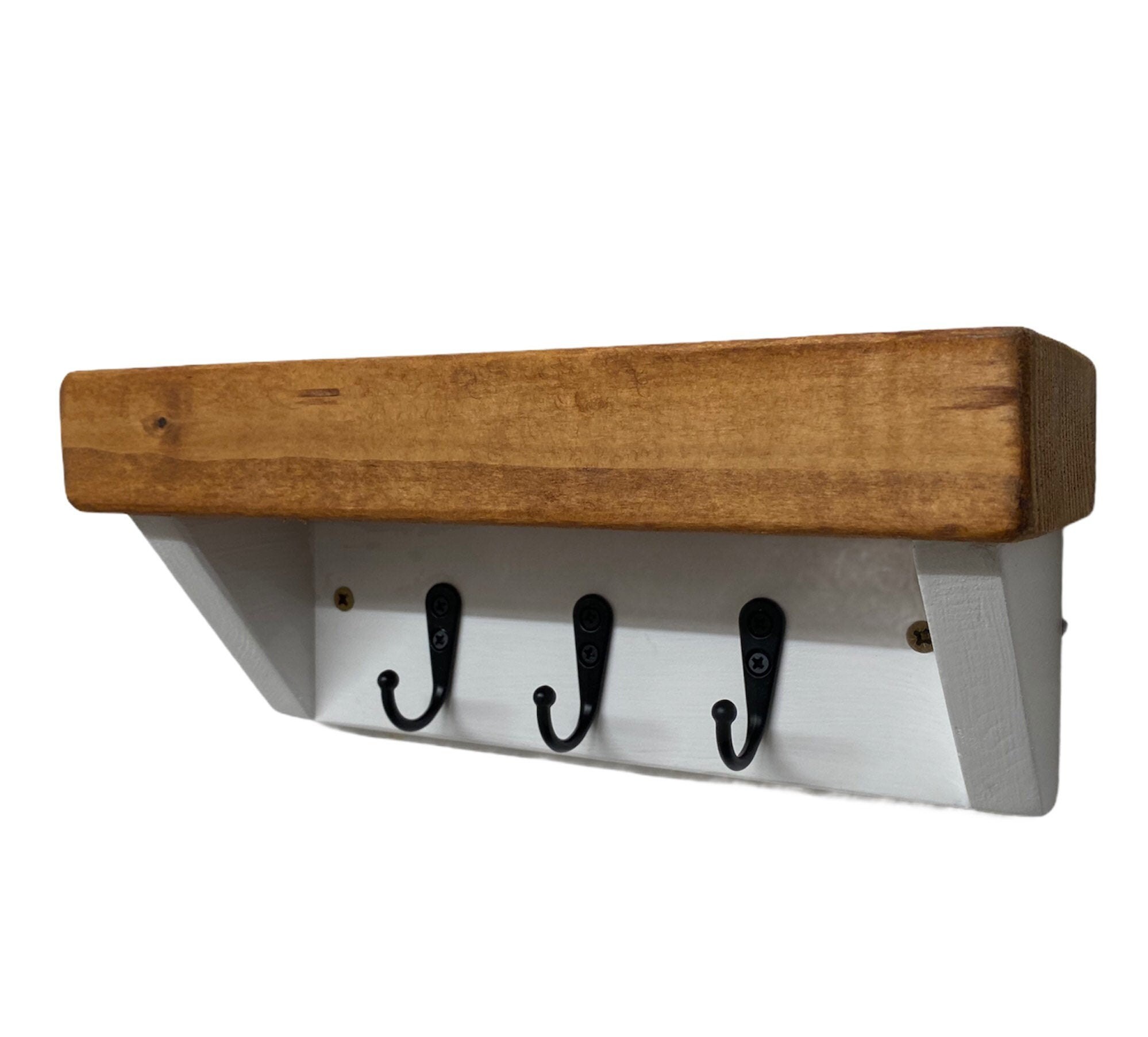 Rustic handmade White key hooks Key hook storage Etsy