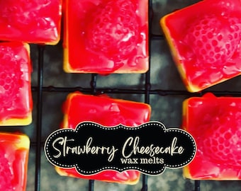 Strawberry Cheesecake Wax Melts-Handmade Wax Melts-Soy Wax Melts-Bakery Scent-strawberry tarts-bakery-Food Fragrance Wax melts