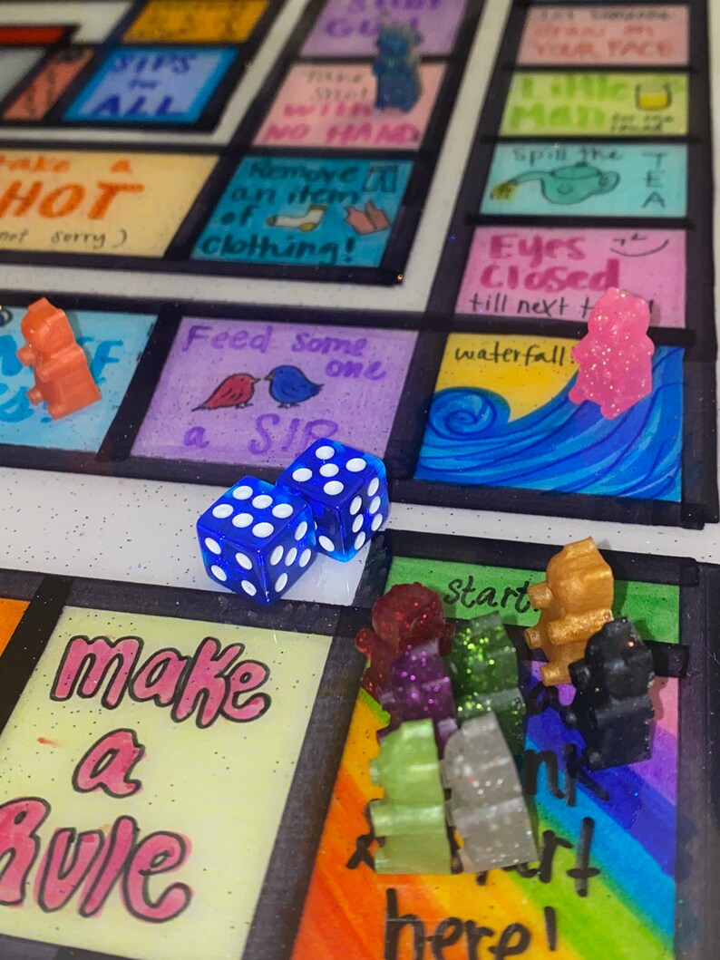 Custom Lets Get Drunk Blackout Drinking Board Game Etsy