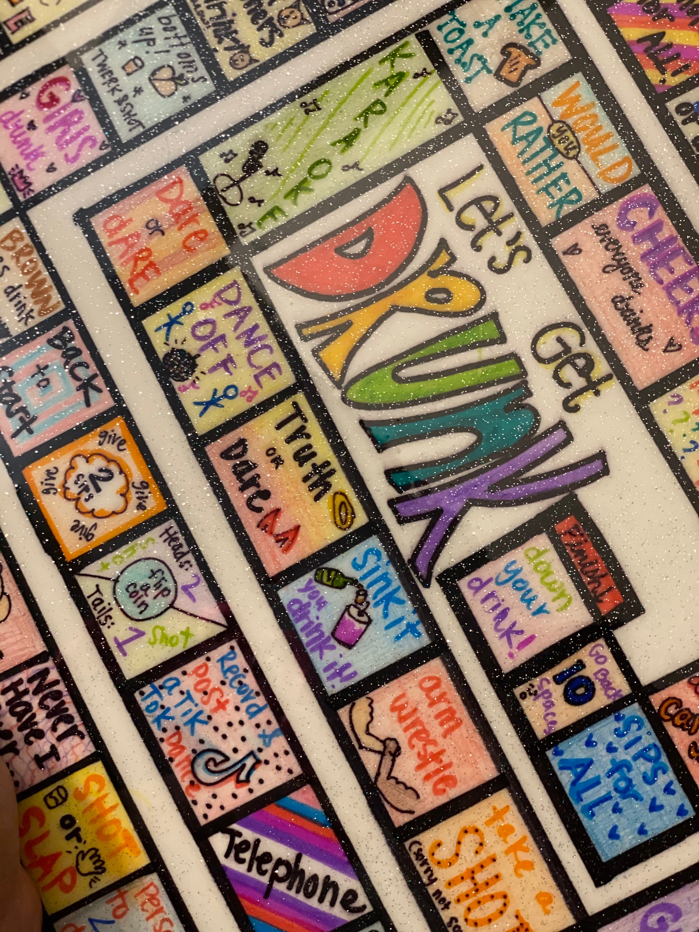 Personalizado Let s Get Drunk Blackout Drinking Board Game Etsy