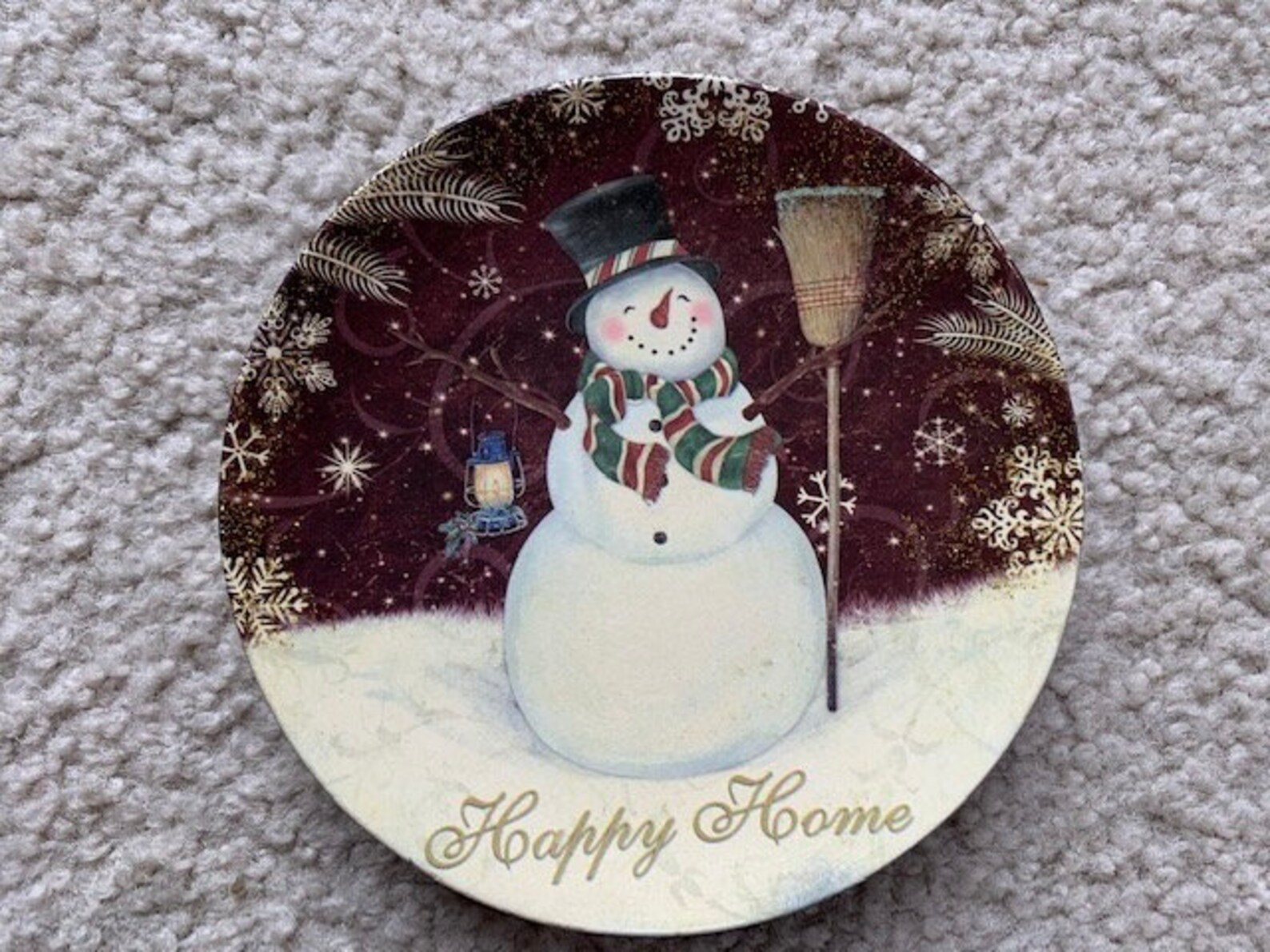 Kirkland's Snowman Christmas Mini Plate Set of 4 with Etsy