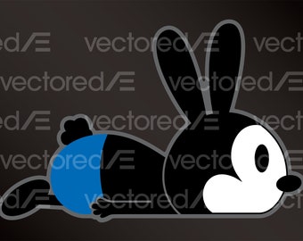 Lazy Oswald The Lucky Rabbit Decal Sticker