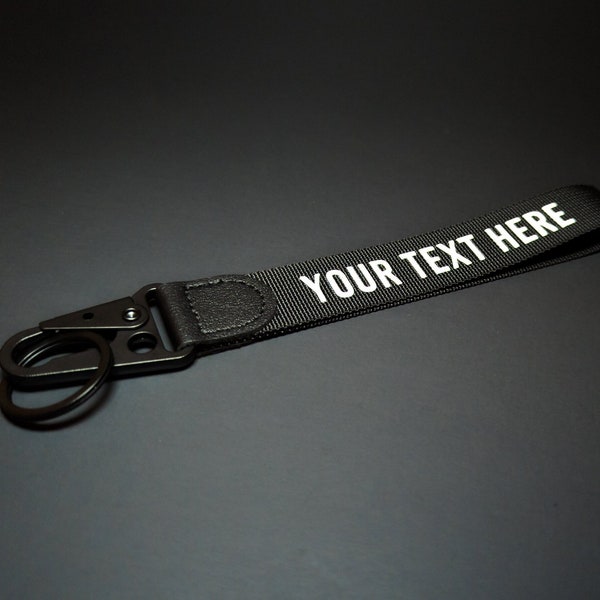 Custom Wristlet Keychain, Personalized Mini Lanyard Keychain, Personalized Text Keychain, Custom Quotes Keychain, Keychain For Women & Men