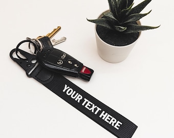 Personalized Carabiner FOB Wristlet Keychain: Personalized Mini Lanyard