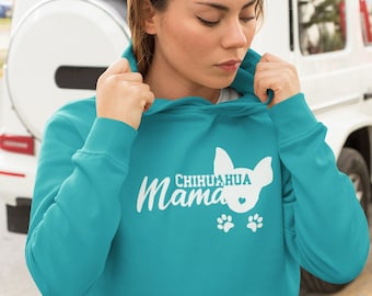 Personalized Chihuahua Sweater for the Dog Mama. Adult Hooded Lightweight Sweatshirt