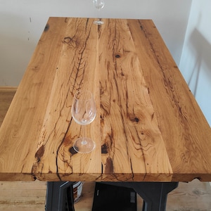 Plateau de table en chêne récupéré