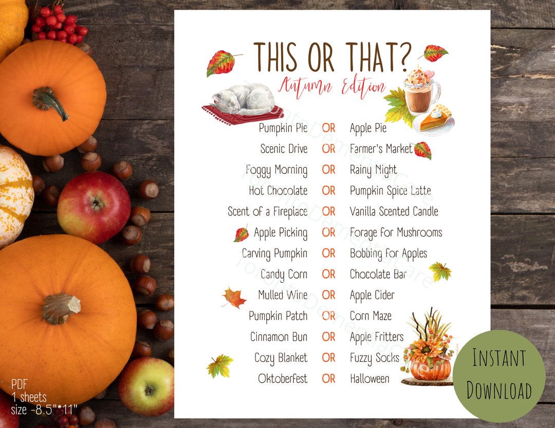 This or That, Dementia Activities, Alzheimer's, Elderly, Icebreaker