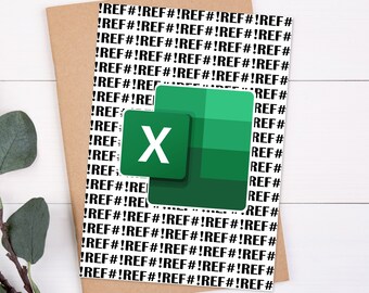 REF Error Excel Spreadsheet Greeting Card, Funny Accounting Card For Coworker, Hilarious Card For Office