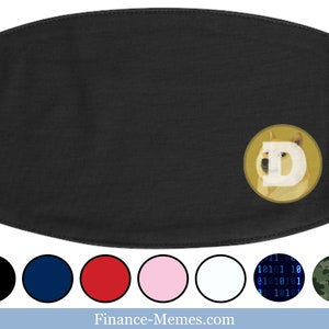 Dogecoin Face Mask, Crypto Mask, Dogecoin Gift for Him, Reusable Cryptocurrency Gift for Boyfriend, DOGE Washable Face Mask