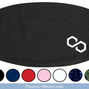 Polygon Face Mask, Crypto Mask, Polygon Gift for Him, Reusable Cryptocurrency Gift for Boyfriend, MATIC Washable Face Mask