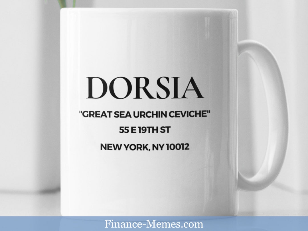 American Psycho Dorsia Mug, Patrick Bateman, Paul Allen, Dorsia
