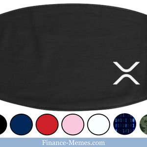 Ripple Face Mask, Crypto Mask, Ripple Gift for Him, Reusable Cryptocurrency Gift for Boyfriend, XRP Washable Face Mask