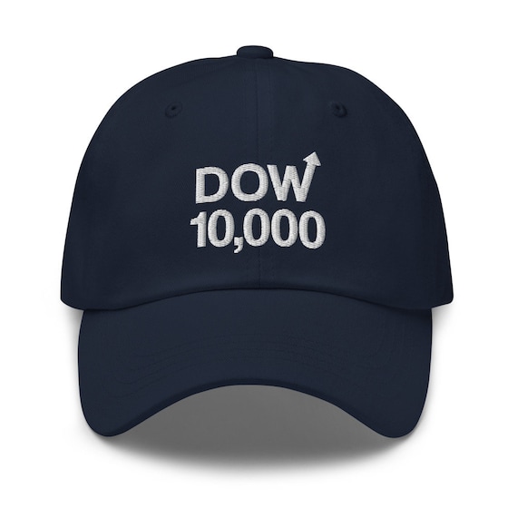 DOW 10000 Stock Exchange Hat, NYSE Dow 10K Day Trader Gift, Dow 