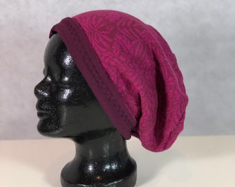 Beanie hat made of fine cotton jacquard, lined