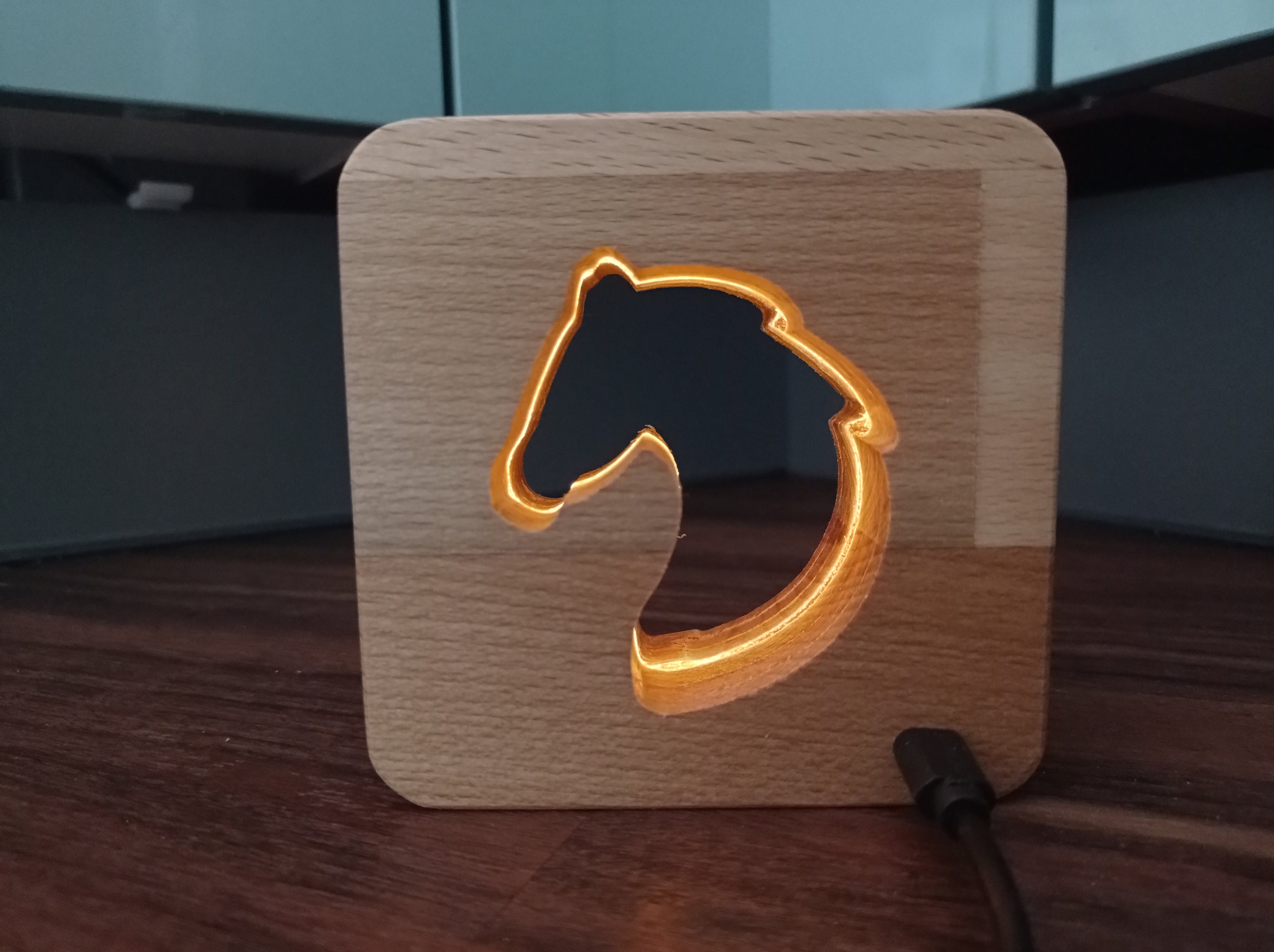 Horse Wood Decoration Horse Decoration Wood LED Night Light Etsy